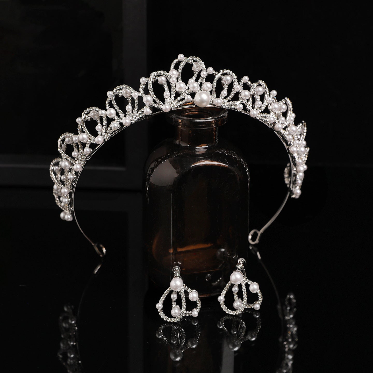 Crystal and Pearl Bridal Crown