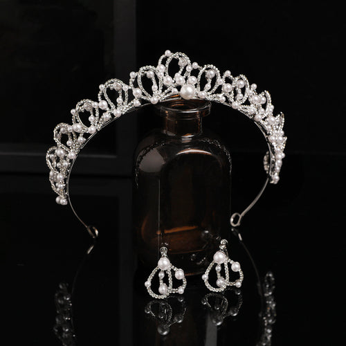Crystal and Pearl Bridal Crown