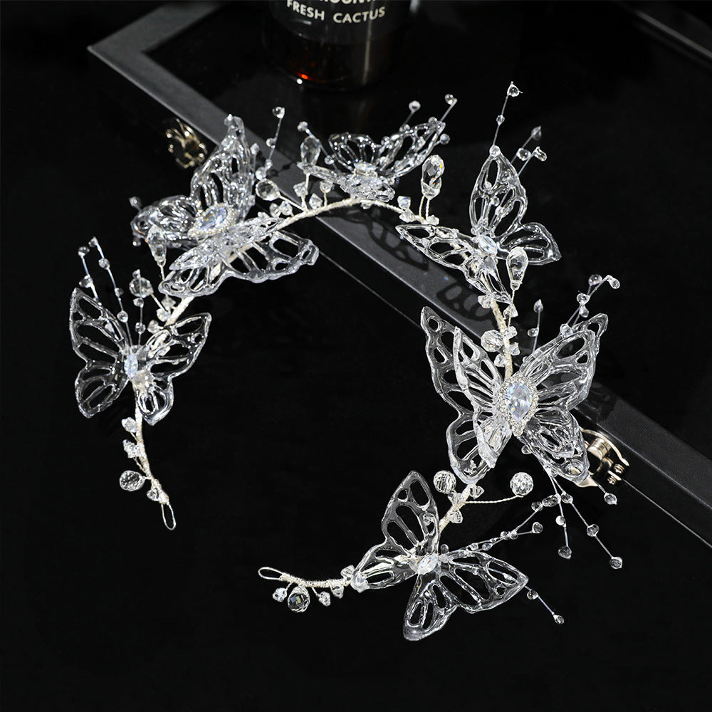 Crystal Butterfly Bridal Crown