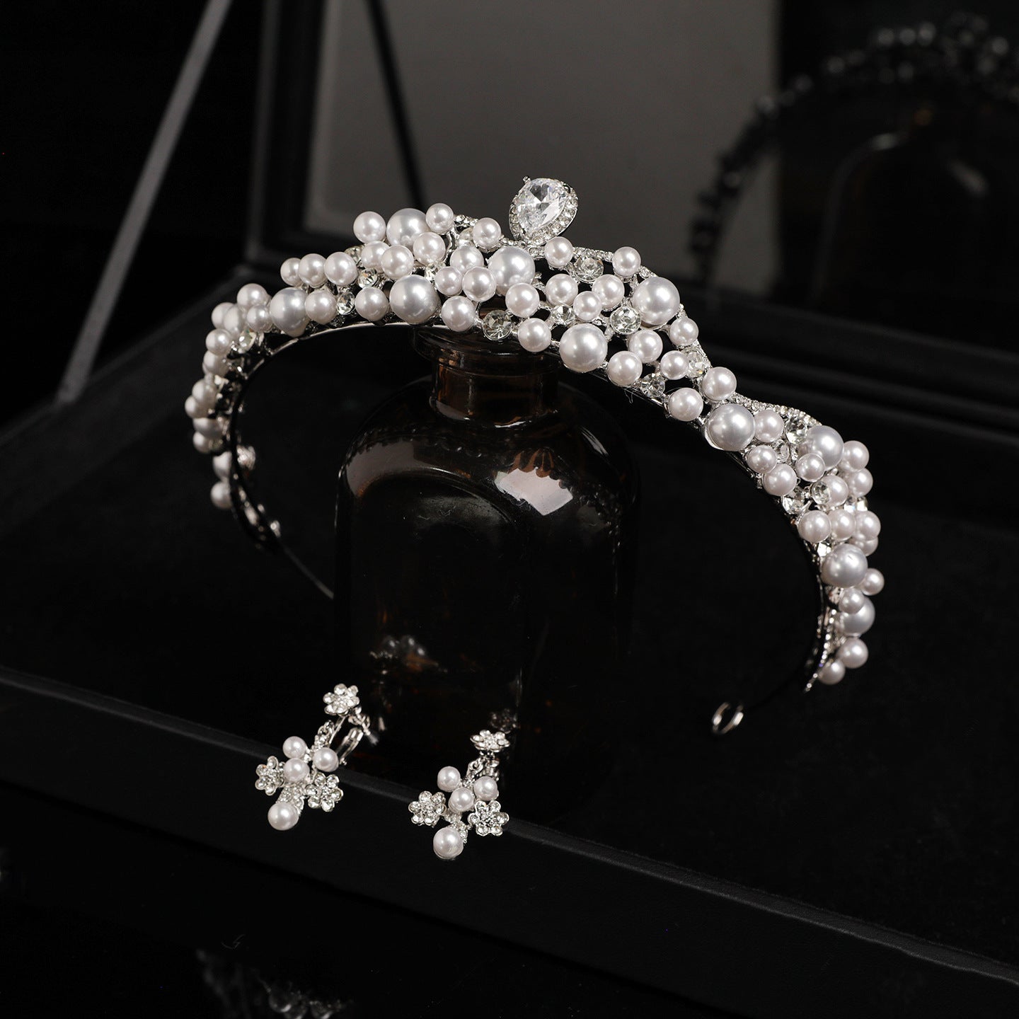 Zircon and Pearl Bridal Crown