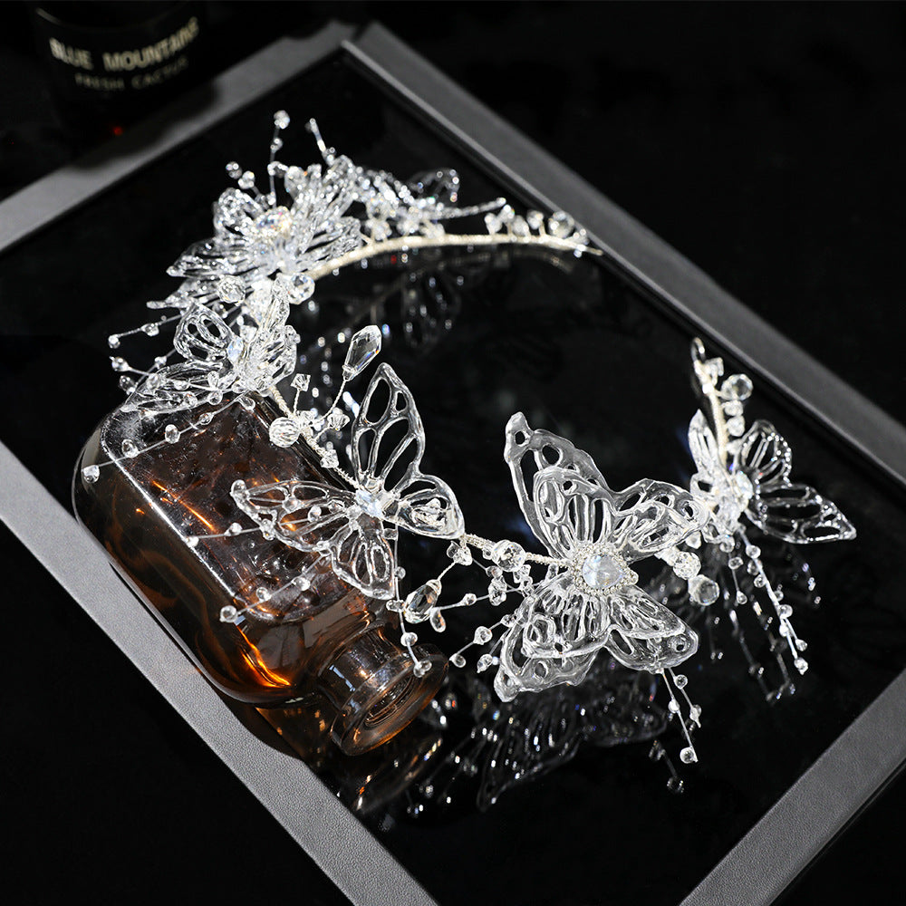 Crystal Butterfly Bridal Crown