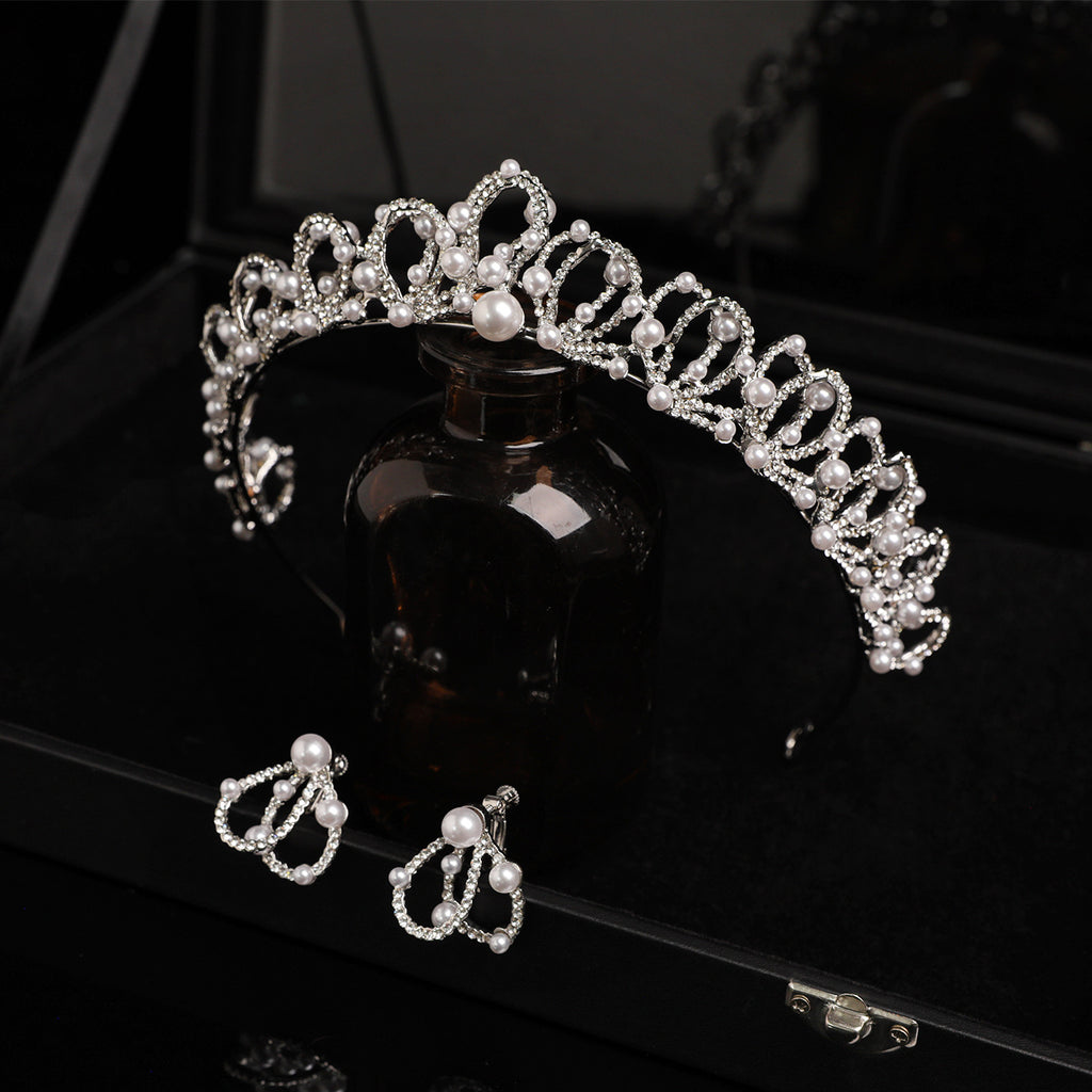 Crystal and Pearl Bridal Crown