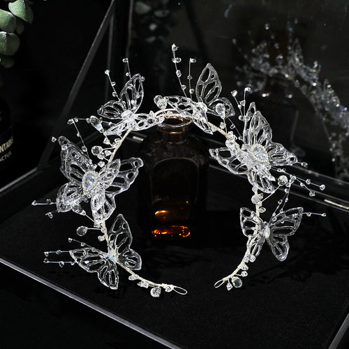 Crystal Butterfly Bridal Crown