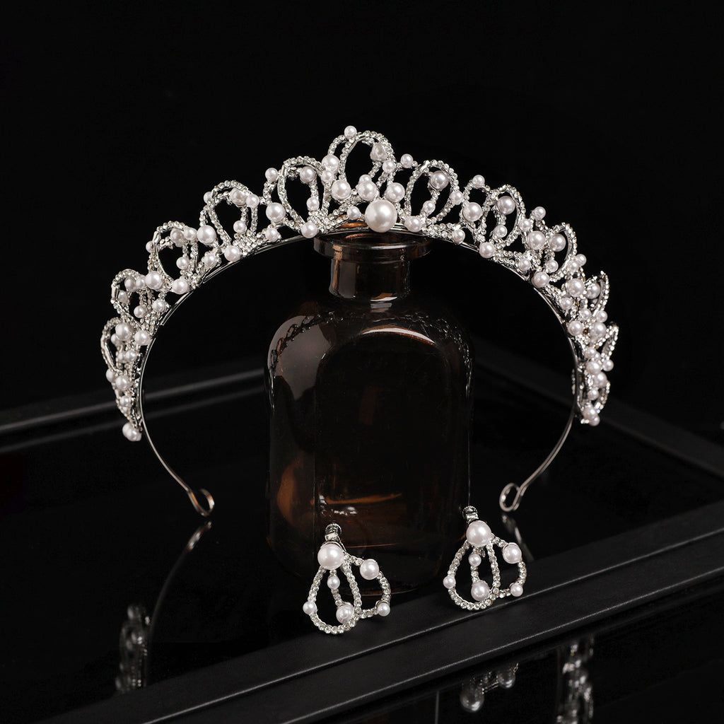 Crystal and Pearl Bridal Crown