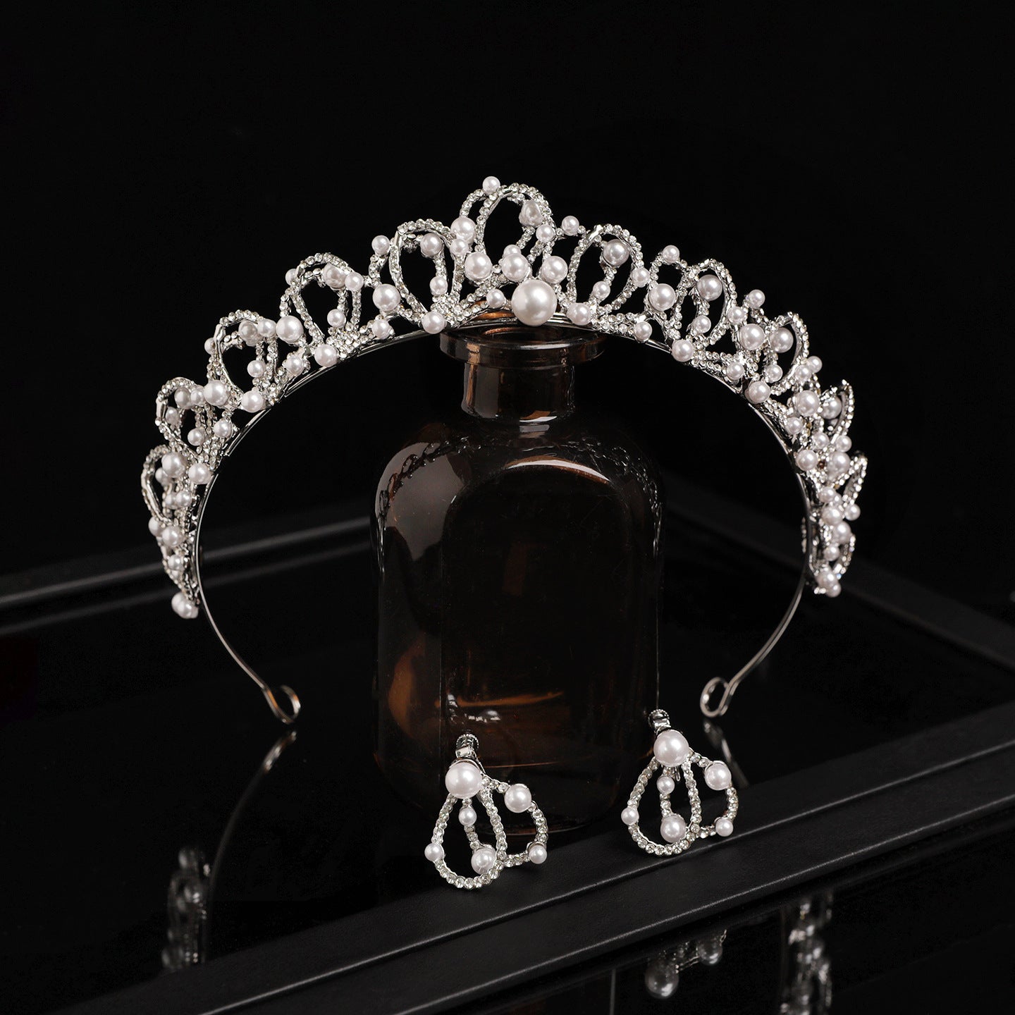 Crystal and Pearl Bridal Crown