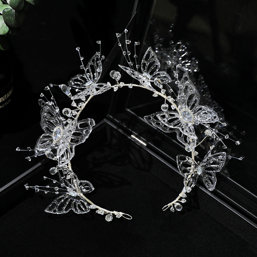 Crystal Butterfly Bridal Crown