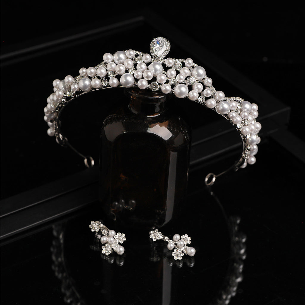 Zircon and Pearl Bridal Crown