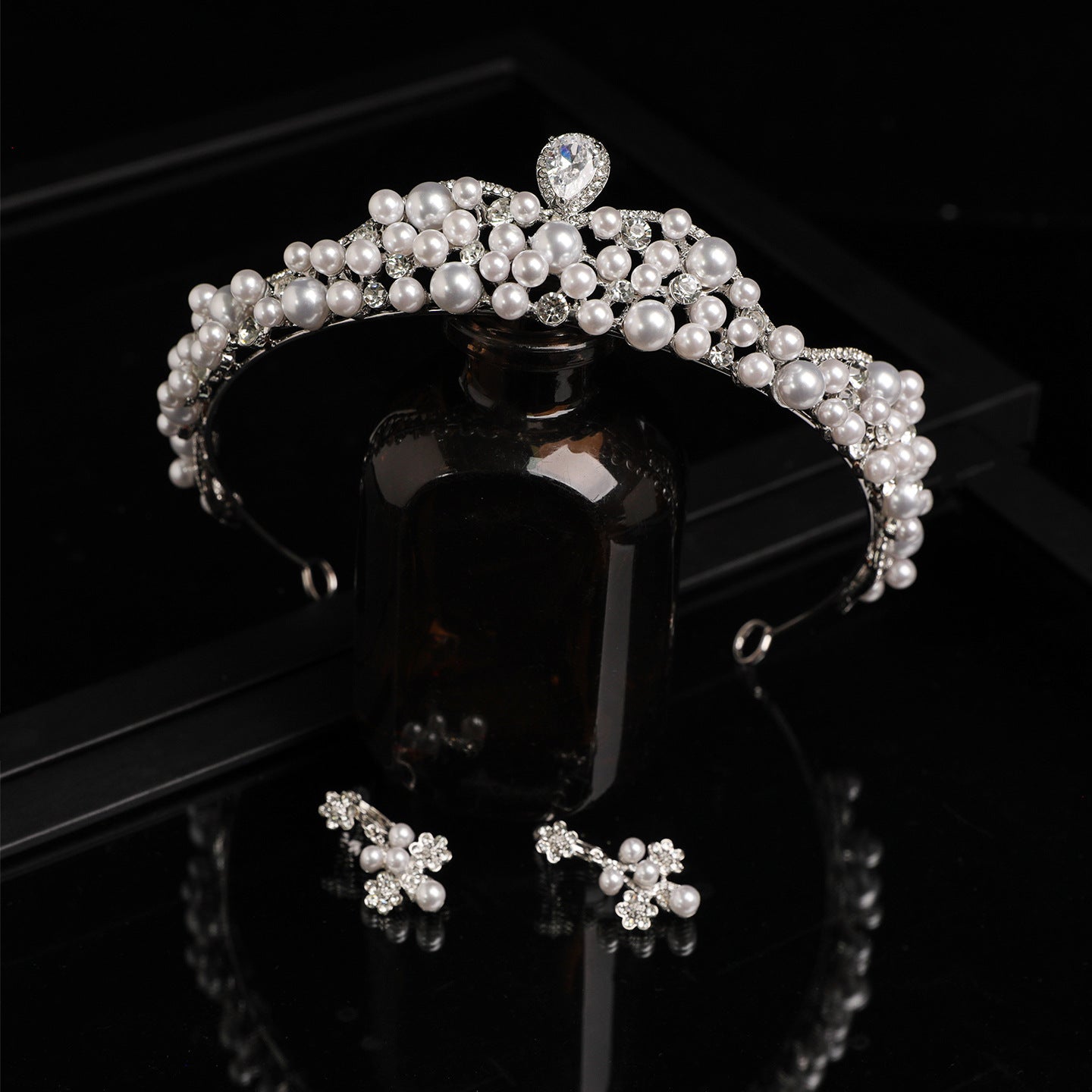 Zircon and Pearl Bridal Crown