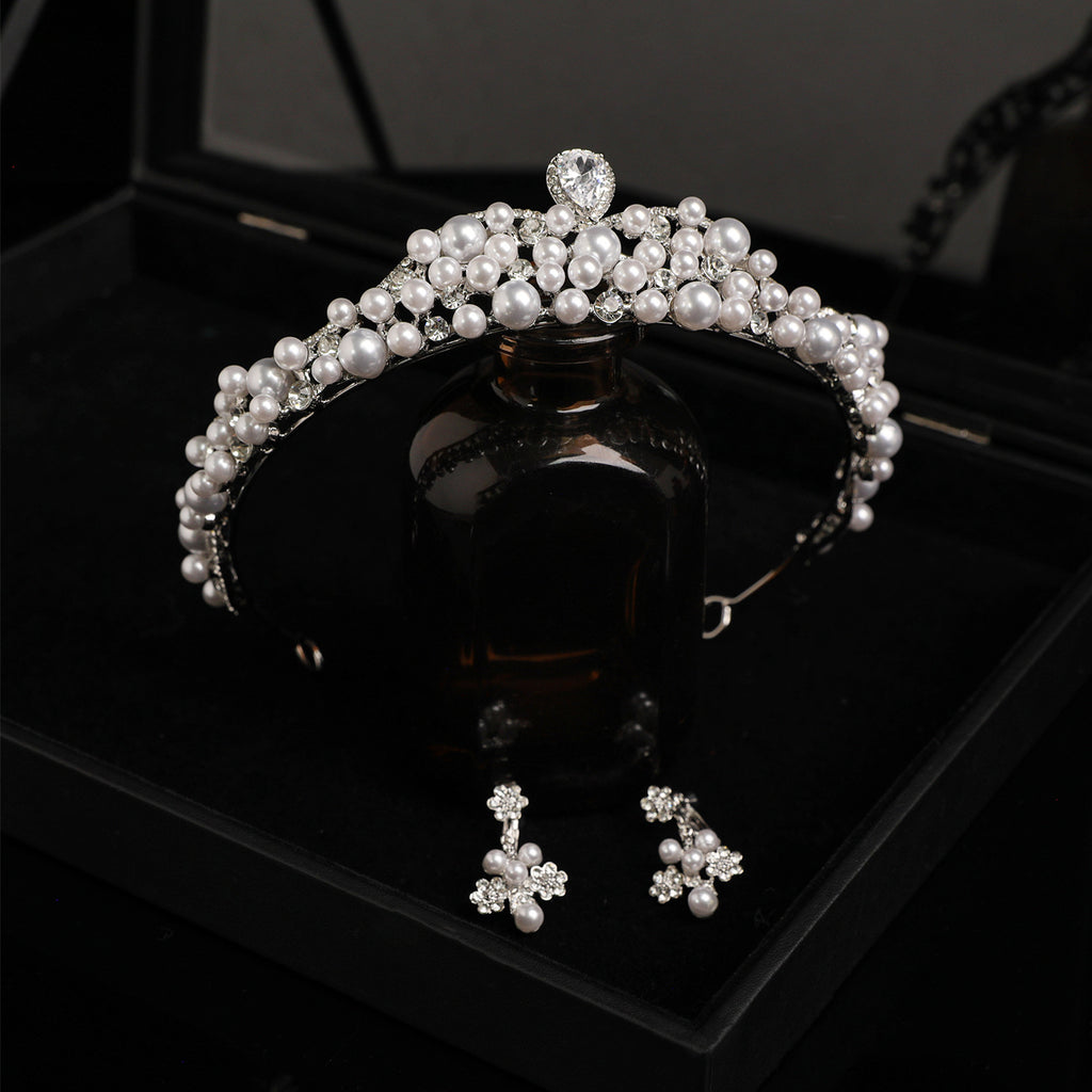 Zircon and Pearl Bridal Crown