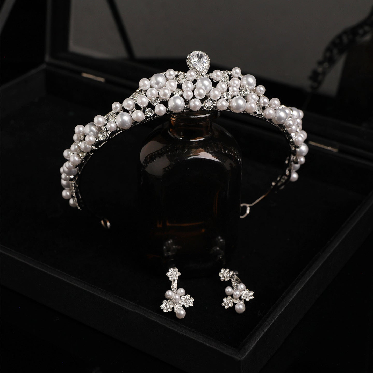 Zircon and Pearl Bridal Crown