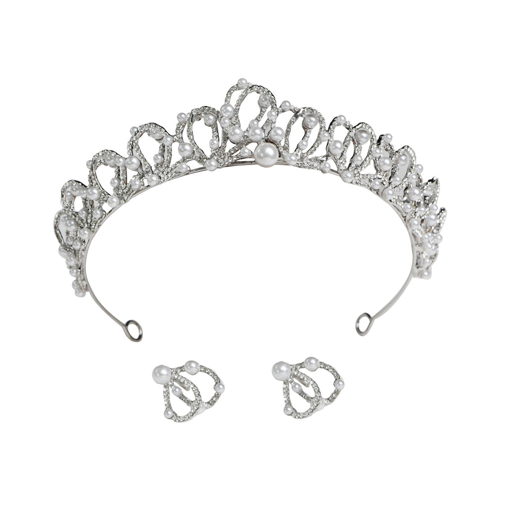 Crystal and Pearl Bridal Crown